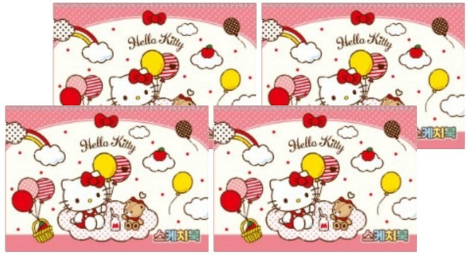 산리오 V3 스케치북 헬로키티, 8절, 4개, 16매