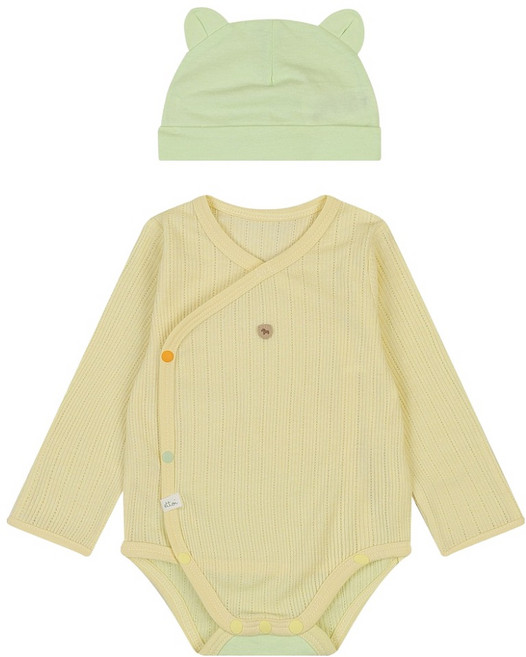 에뜨와 신생아용 선물용 에반 배내수트 + 모자 + 선물포장 세트 + 쇼핑백