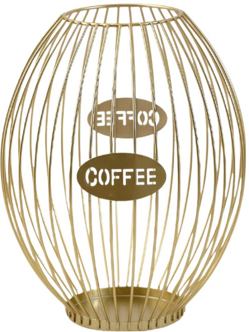 예스원 럭셔리 라운드 캡슐 디스플레이 L 18 x 23 cm, 골드, 1개