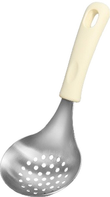 실리콘 스텐 타공 미니국자 원형, WHITE, 1개