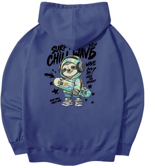 일루소 남녀공용 소프트 특양면 칠웨이브 후드티