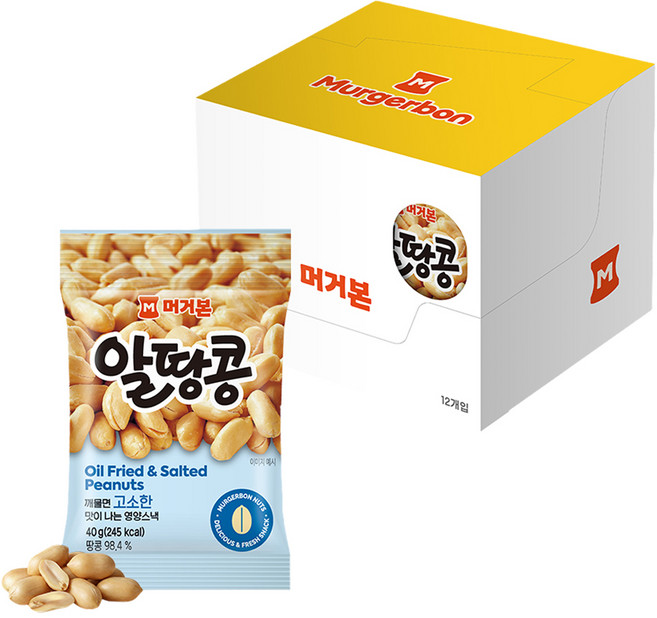 머거본 알땅콩, 40g, 12개