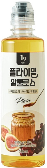 플라이밀 저칼로리 알룰로스 플레인, 520ml, 1개