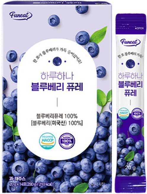 Funeat Hana Hana 藍莓果泥, 20g, 14個