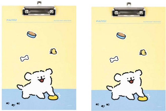 몰티즈 문서 종이 클립보드 A4, 2개, 레몬 + 스카이블루