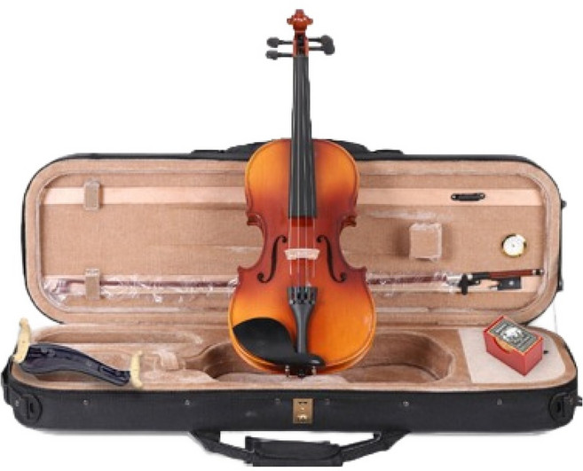 심로 마에스트로 214111 바이올린 4/4 + 어깨 받침 세트 케이스 포함, 혼합색상, 1세트, MN-200S