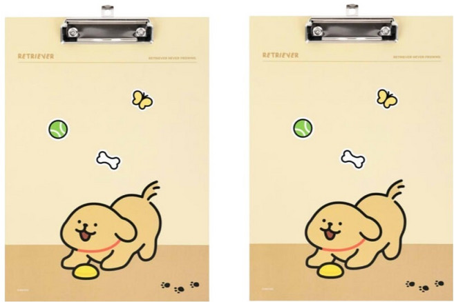 몰티즈 문서 종이 클립보드 A4, 2개, 리트리버