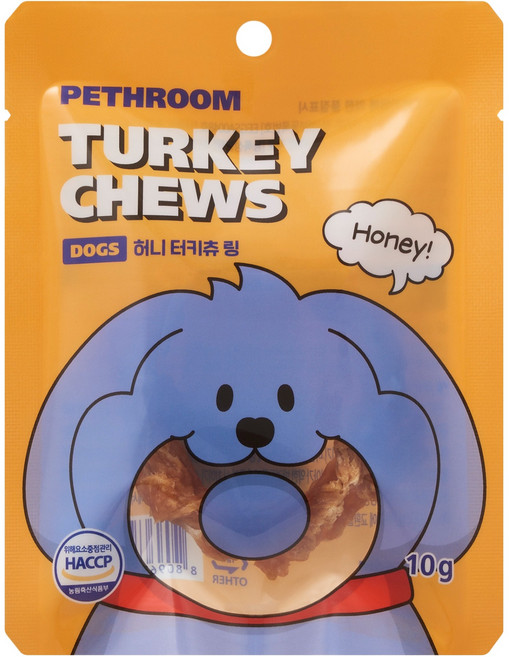 페스룸 강아지 허니 터키츄, 혼합맛(칠면조/마누카꿀), 10g, 1개