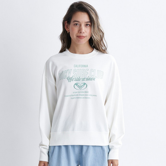 록시 여성용 레귤러핏 풀오버 RE21LT210WHT