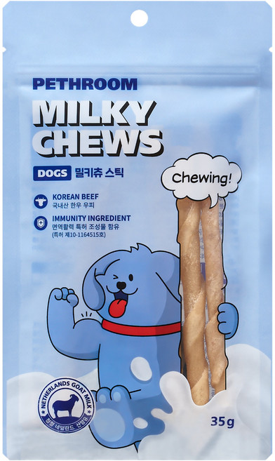 페스룸 강아지 밀키츄, 35g, 1개, 혼합맛(우피/산양유)