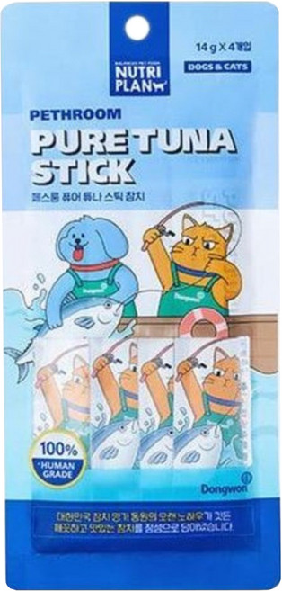 페스룸 고양이 퓨어 튜나 스틱 4p, 참치, 56g, 1개