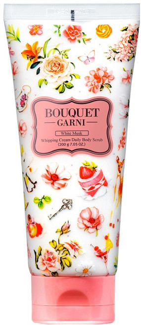 부케가르니 휩핑 크림 데일리 바디스크럽 화이트 머스크, 200g, 1개