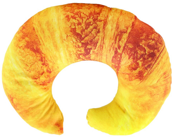 스투피드 초대형 파티 장식 쿠션 크로와상 목베개, 혼합색상, 1개