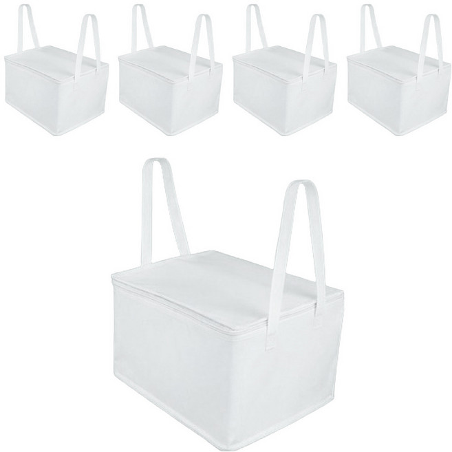 천운패키지 지퍼형 3호 케익박스 보냉백, 화이트, 5개