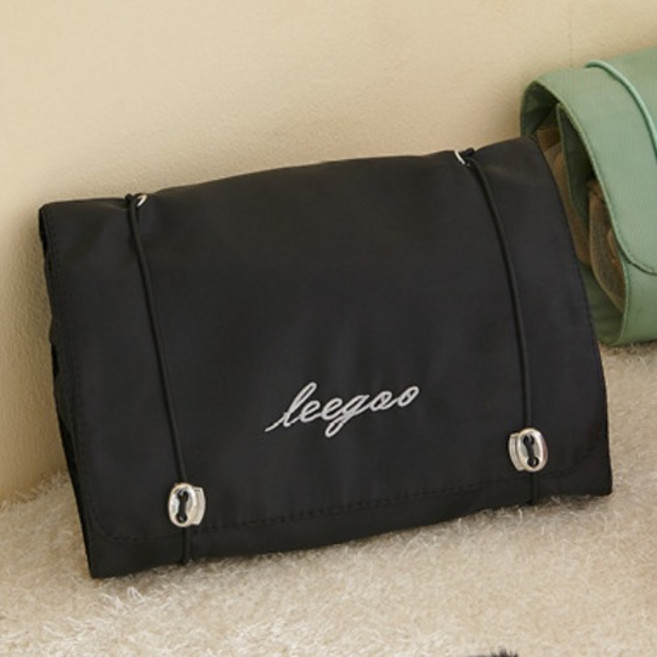 더자카 분리형 목욕 가방 세면 파우치, 블랙