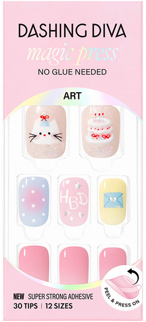 데싱디바 매직프레스 네일팁, 1개, 해피 버스데이