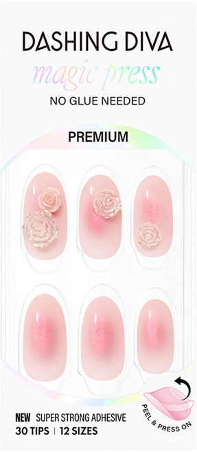 데싱디바 매직프레스 네일팁, 1개, 블러쉬 베일