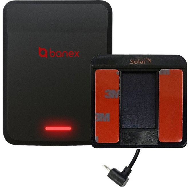 바넥스 무선 하이패스 단말기 BX400, 블랙, USB케이블 + 태양광 충전 거치대