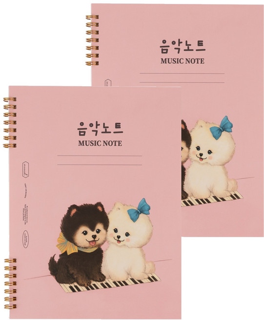 뮤니드 조이 초등 저학년용 음악노트, 2개, 피아노 치는 포메