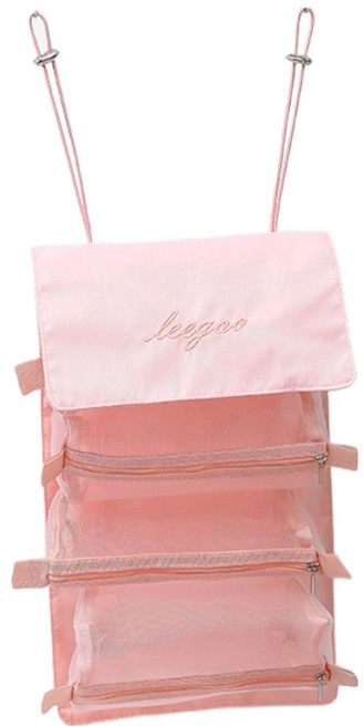 더자카 분리형 목욕 가방 세면 파우치, 핑크