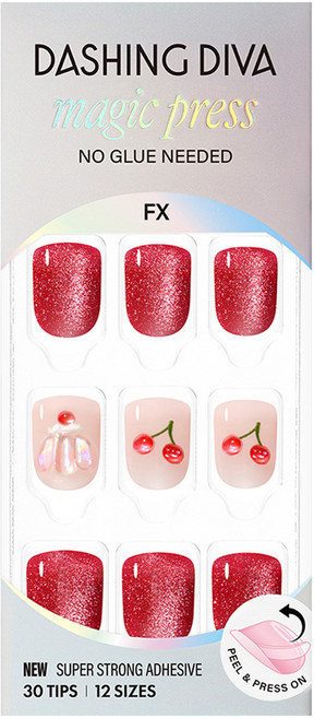 데싱디바 매직프레스 네일팁, 1개, 체리 푸딩