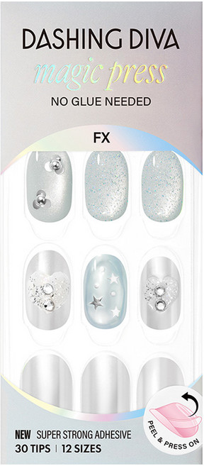 데싱디바 매직프레스 네일팁, 1개, 워터 레인