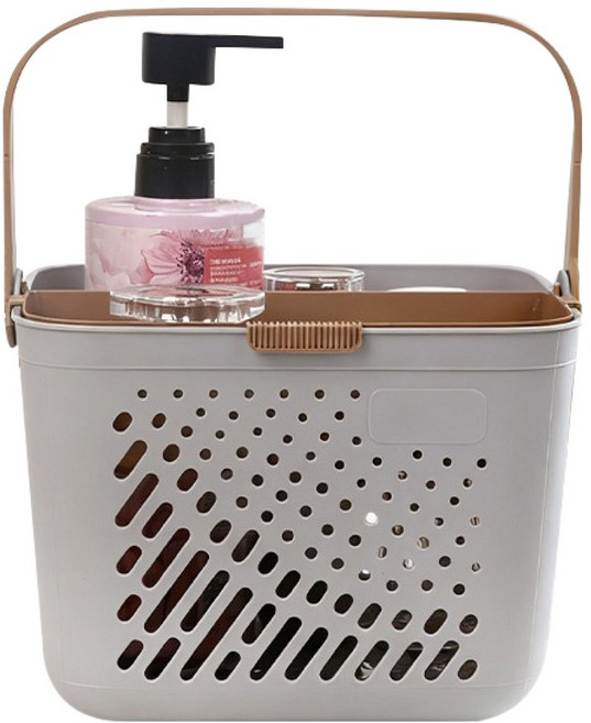 더자카 다용도 배수 수납 목욕바구니, 그레이