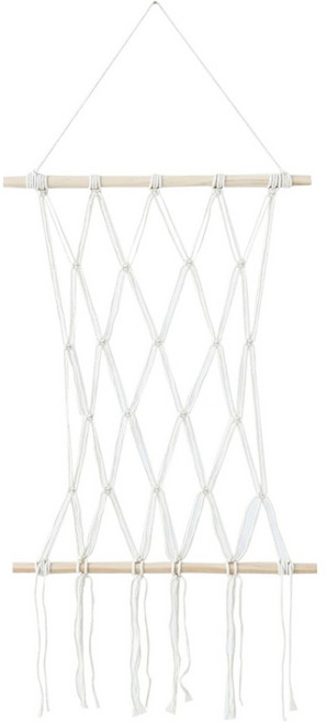 인아트 벽장식 마크라메 흰색 술