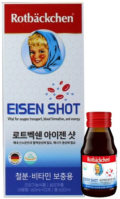 로트벡쉔 아이젠 샷 철분 비타민C 10p, 1개, 600ml - 쿠팡