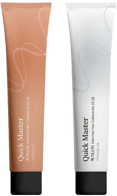 에어라파 퀵 마스터 피부에 묻지 않는 염색약 세트, 커피 브라운 5.0, 1세트