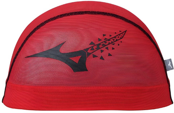 Mizuno 美津濃 Logo網眼泳帽 N2JWC001, 62 紅色, 1個