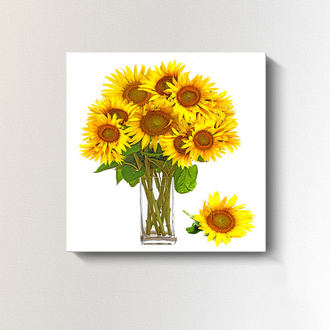엑스터 복을 부르는 거실 풍수 인테리어 캔버스액자, 해바라기20