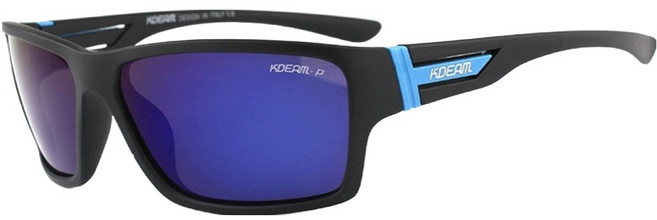 스타일호른 스포츠 미러 편광 자전거 등산 낚시 운전용 골프 선글라스 510, C2 무광블랙 + 퍼플미러, 1개