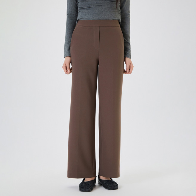 미쏘 여성용 10부 와이드 밴딩 팬츠