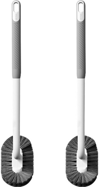 더자카 심플 이지 변기 코너 청소솔 FREE(8.5 x 47 cm), 그레이, 2개