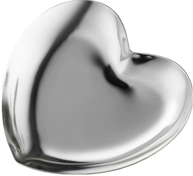 하미룸 메탈 스텐 수납 하트모양 트레이, 실버