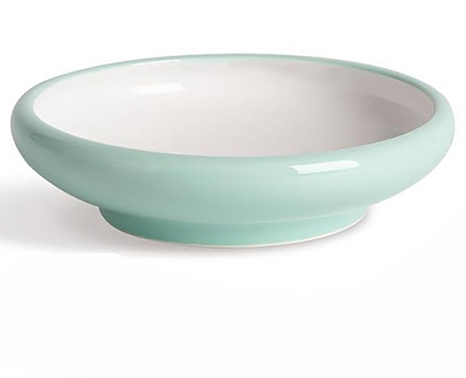 파스텔펫 반려동물 둥근 와이드 세라믹식기 FREE, 그린, 1개