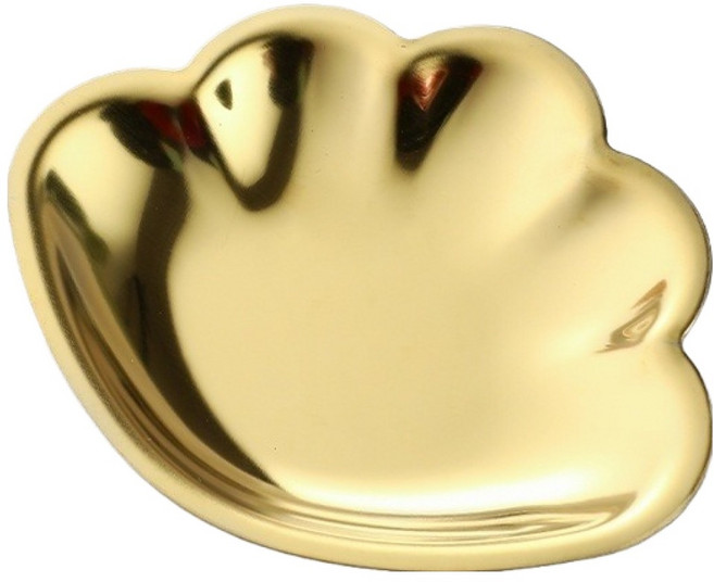 하미룸 메탈 스텐 조개모양 수납 트레이, 골드