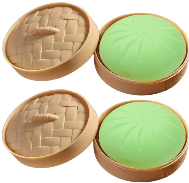 MaDaKkuMi 鬆軟大餃子捏捏樂 紓壓療癒小物 大型, 03 綠色, 2個