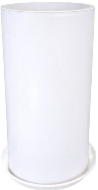 도시정원 대형 인테리어 PP 원통화분 28, 화이트, 1개