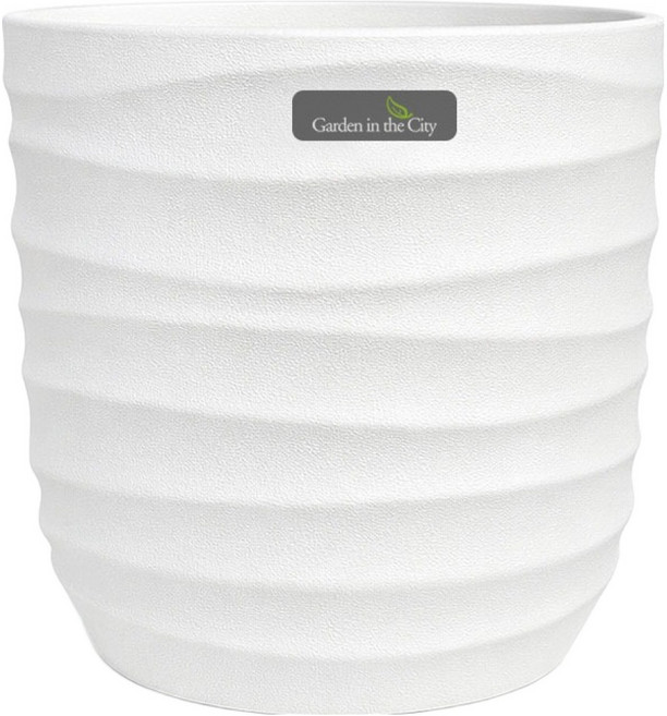 도시정원 대형 인테리어 UN 웨이브화분, 화이트, 1개