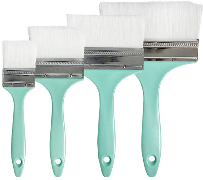 베이루 고탄력 도배 다용도 붓 4종 세트, 혼합색상