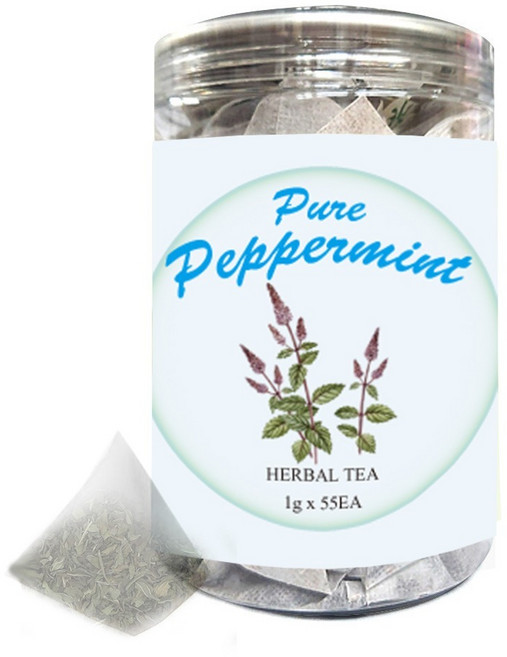 Herb World 薄荷三角茶包花草茶, 1g, 1個, 55入