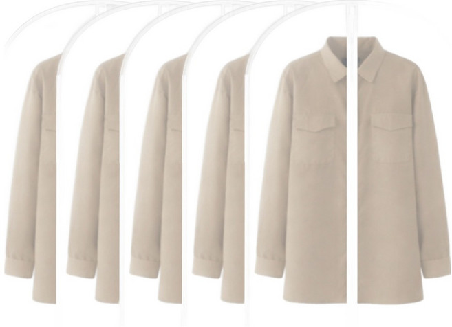 리빙메이커 PEVA 베이직 모던 옷커버, 1세트, 5개입