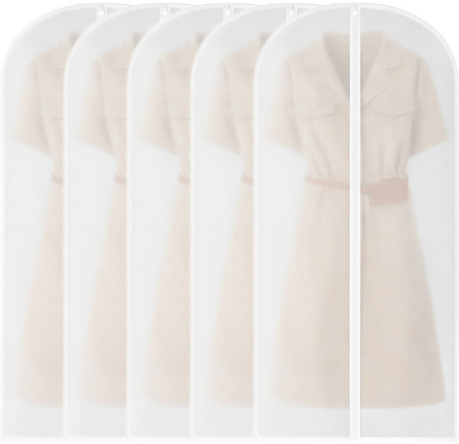 리빙메이커 PEVA 베이직 모던 옷커버, 1세트, 5개입