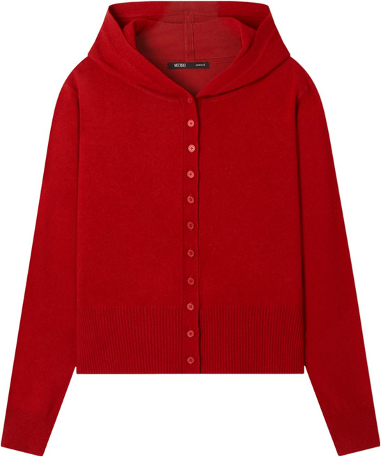 미쏘 여성용 후드 단추 가디건
