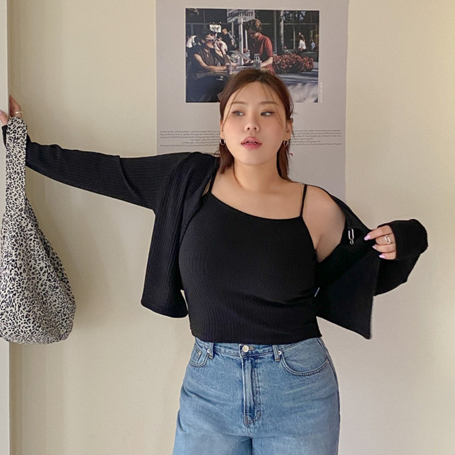 이블렛 여성용 리버노 버클 나시 가디건