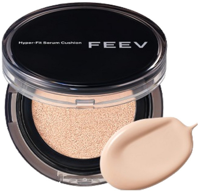 FEEV HYPER FIT 精華氣墊粉餅 15g, 1個, 01 蜜桃色