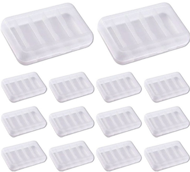 언더보스 플라스틱 칸칸이 케이스 8.1 x 5.5 x 1.7 cm, 투명, 14개