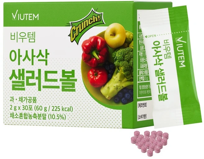 NUON 아사삭 샐러드볼, 1개, 30회분 - 쿠팡